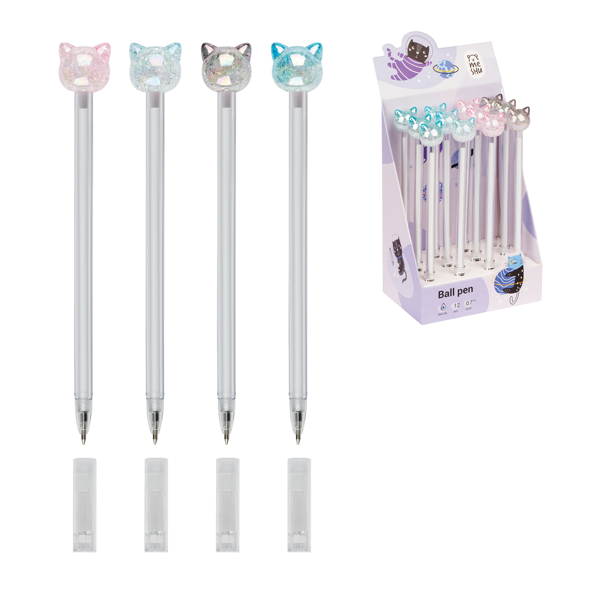 Изображение товара Ручка Meshu Crystal Kitten шариковая синяя
