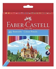 Карандаши Faber-Castell замок цветные 48 цветов + точилка