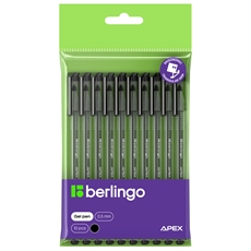 Ручка Berlingo Apex гелевая черная, 10шт