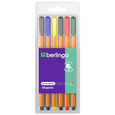 Ручки Berlingo Rapido капиллярные, 6шт