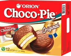 Пирожное Orion Choco Pie в глазури бисквитное, 360г