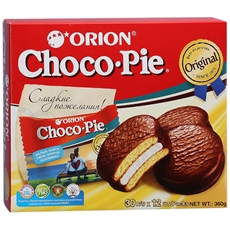 Пирожное Orion Choco Pie в глазури бисквитное, 360г x 2 шт