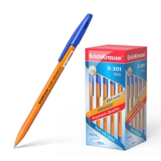 Ручка Erich Krause Orange шариковая R-301 синяя 0.7мм, 50шт