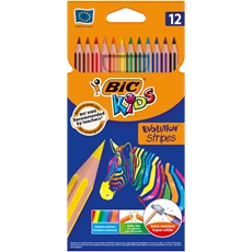 Карандаши цветные BIC Evolution Stripes, 12шт
