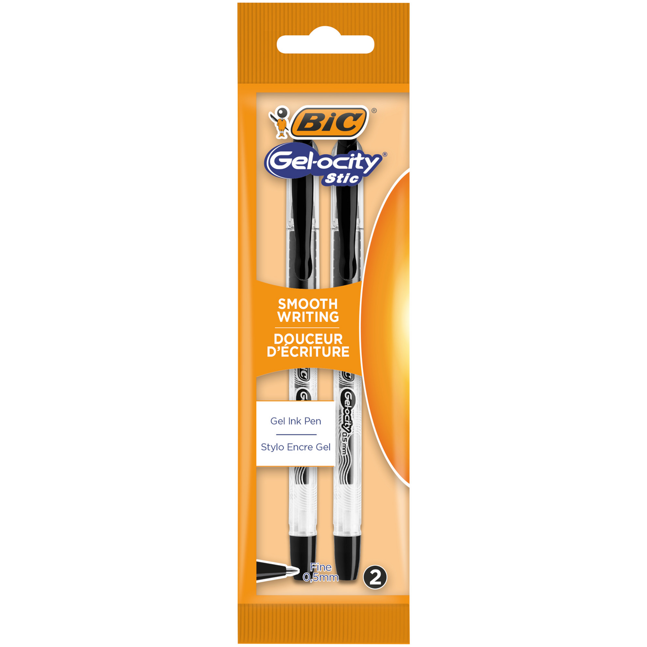 Ручка гел 0,5 тонир корп Bic Crystal Gel однораз 905489 син к/к - с  доставкой в интернет-магазине Бумага-С