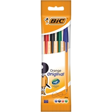 Ручки шариковые BIC Orange Fine цветные, 4шт