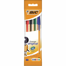 Ручка шариковая BIC Cristal оранжевая ассорти, 4шт