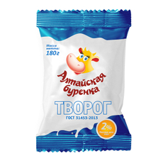 Творог Алтайская буренка 2%, 180г