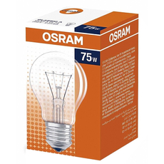 Лампа накаливания Osram E27 75Вт прозрачная