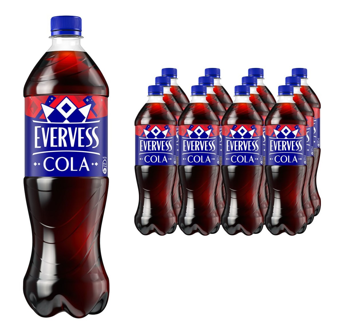 Изображение товара Напиток Evervess Cola газированный, 1л x 12 шт