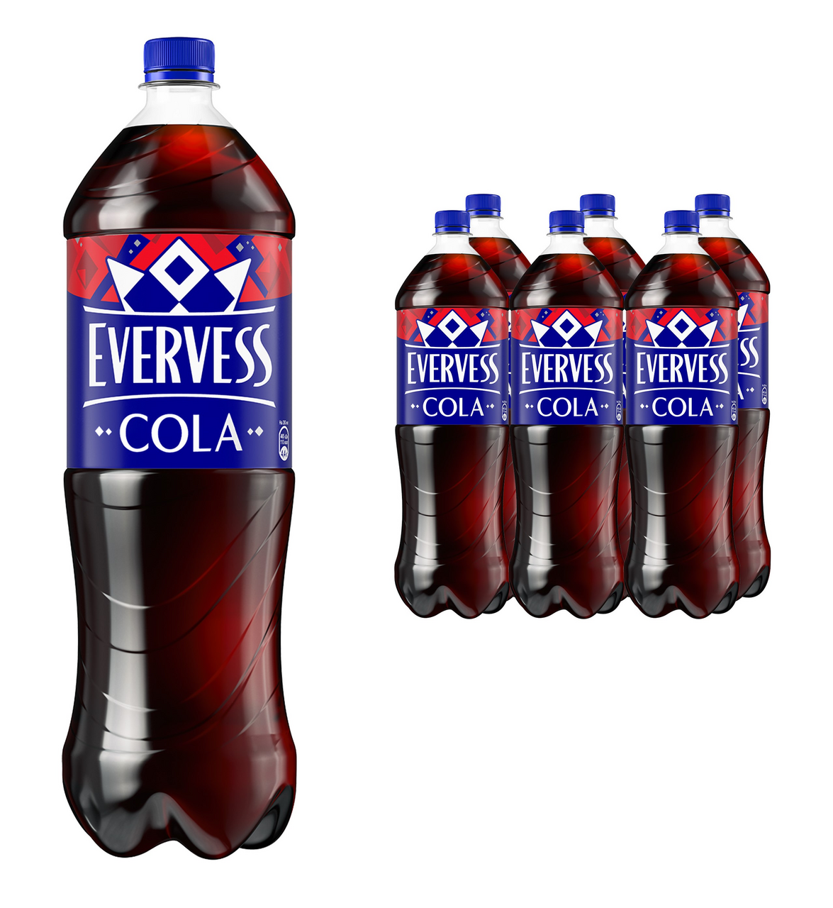 Напиток Evervess Cola газированный, 1.5л x 6 шт