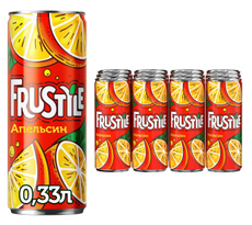 Напиток Frustyle газированный апельсин, 330мл x 12 шт
