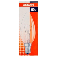 Лампа накаливания Osram E14 60Вт прозрачная свеча