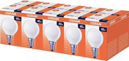 Лампа Osram E14 40Вт матовая шар