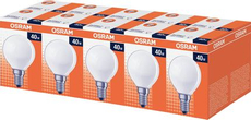 Лампа Osram E14 40Вт матовая шар
