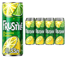Напиток Frustyle газированный лимон-лайм, 330мл x 12 шт