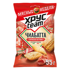 Сухарики Хрусteam чиабатта пармская ветчина, 55г