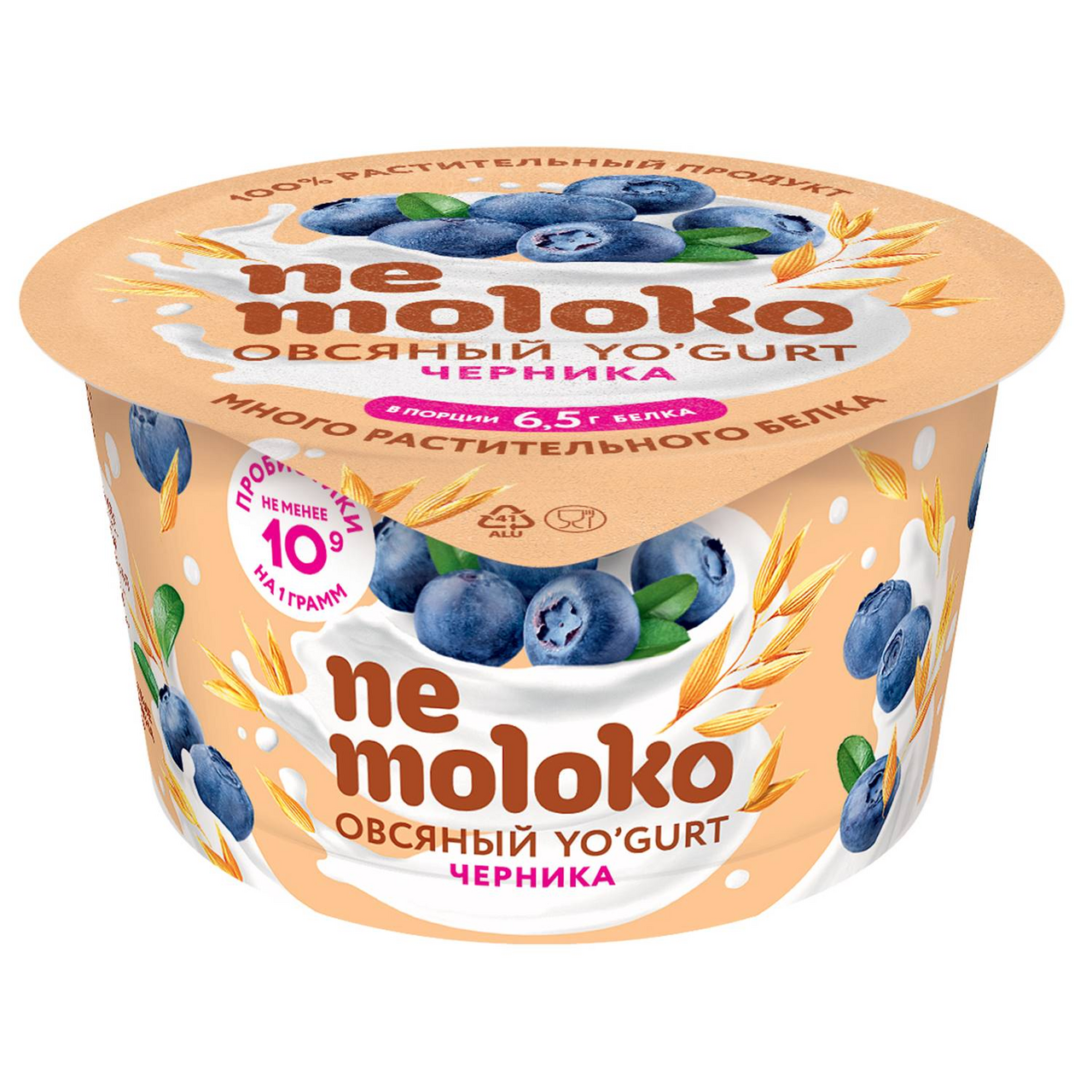 Изображение товара Продукт овсяный Nemoloko Yo'gurt с черникой 5%, 130г