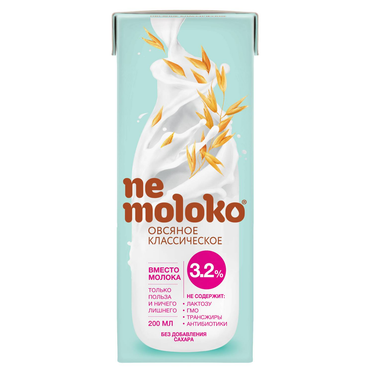 Изображение товара Напиток растительный овсяный Nemoloko Классический 3.2%, 200мл