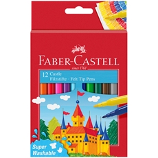 Фломастеры Faber-Castell Замок смываемые, 12 цветов