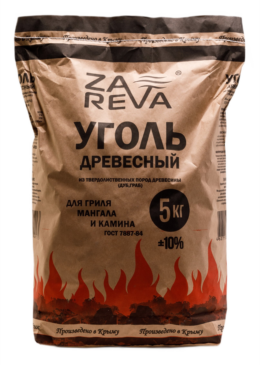 Уголь Zareva древесный, 5кг