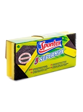 Губка Spontex Supermax для кастрюль 3 штуки, 7 x 9.5 x 4.5см