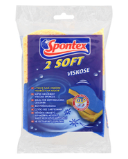 Губка Spontex Soft вискозная 2 штуки, 10.5 x 5.7 x 2.5см