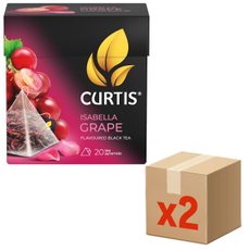 Чай Curtis Isabella Grape черный пирамидки (1.8г х 20 пак), 36г x 2 шт