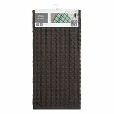 Tarrington House Полотенце вафля с кантом серое плотность 180г, 40 x 60см