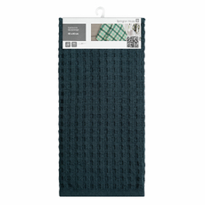 Tarrington House Полотенце вафля с кантом синее плотность 180г, 40 x 60см