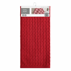 Tarrington House Полотенце вафля фактурная красное плотность 330г, 40 x 60см
