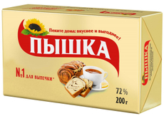 Маргарин Пышка 72%, 200г