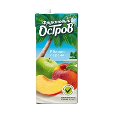 Напиток Фруктовый остров сокосодержащий яблоко-персик, 930мл