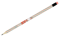 Карандаш Meshu Happy time черногрифельный Hb заточенный с печатью и ластиком