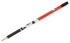 Карандаш Meshu Kawaii черногрифельный Hb заточенный с печатью и ластиком