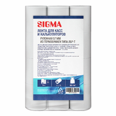 SIGMA Термолента кассовая чековая 57мм x 30м, 12шт