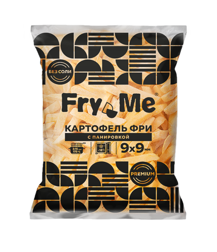 Картофель фри Fry Me Expert с панировкой 9 x 9мм, 2.52кг купить с ...