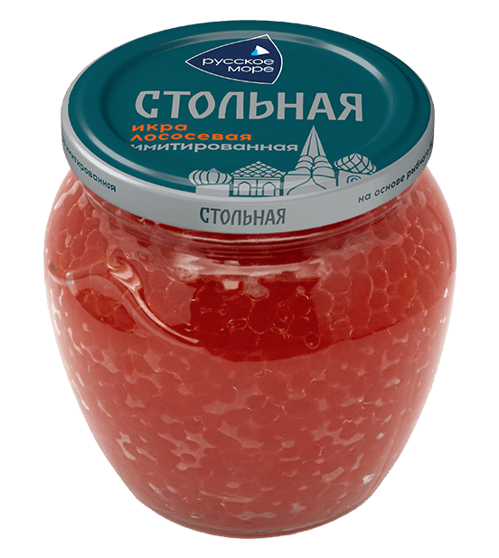 Икра лососевая Русское море Стольная имитированная, 480г