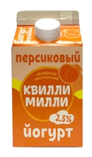 Йогурт Квилли Милли персик 2.5%, 450г