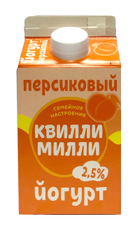 Йогурт Квилли Милли персик 2.5%, 450г