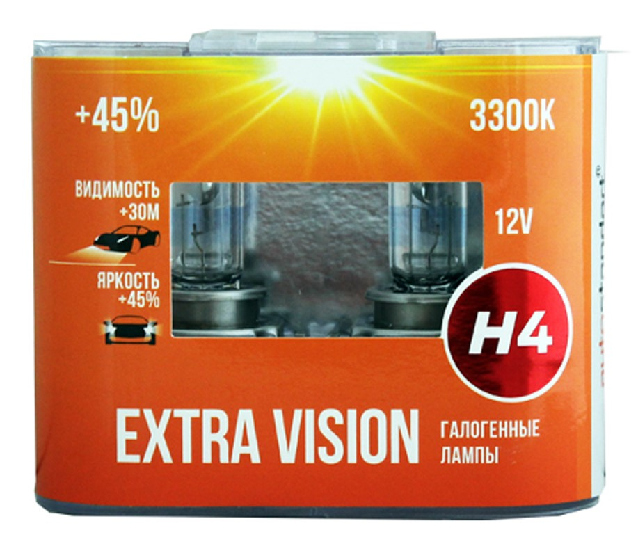 Лампы Autostandart Extra Vision галогенные головного света 60/55W P43T, 2шт