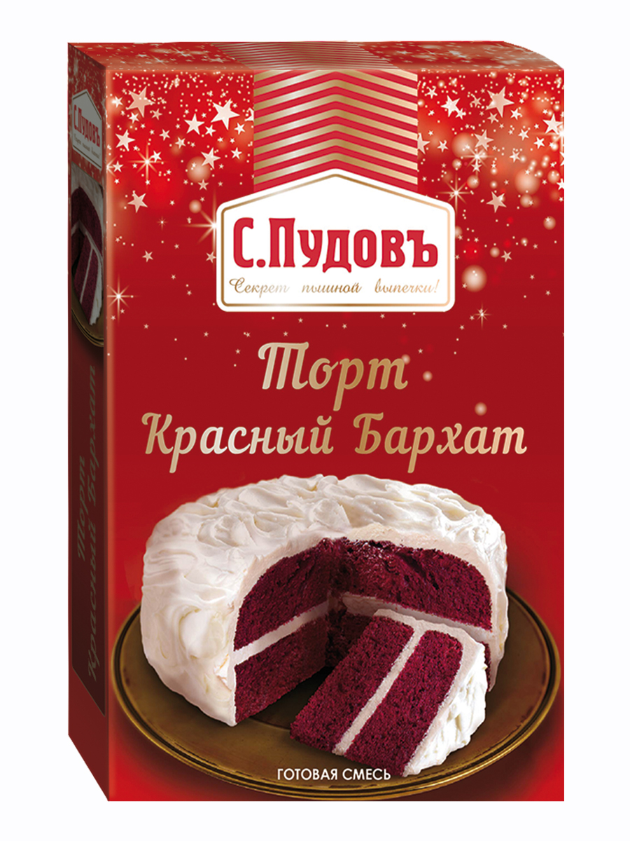 Смесь С.Пудовъ для торта красный бархат, 400г купить с доставкой на дом,  цены в интернет-магазине