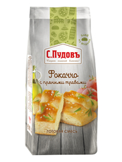 Смесь для выпечки С.Пудовъ для фокаччо с пряными травами, 400г