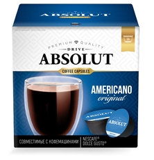Кофе в капсулах Absolut Drive Americano Original для кофемашин Dolce Gusto 16шт, 128г