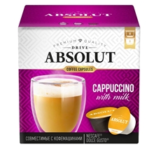 Кофе в капсулах Absolut Drive Cappuccino with milk для кофемашин Dolce Gusto 16шт, 184г