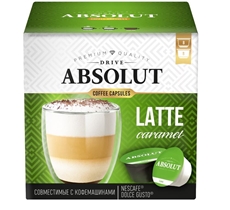 Кофе в капсулах Absolut Drive Latte Macchiato with caramel для кофемашин Dolce Gusto 16шт, 168г