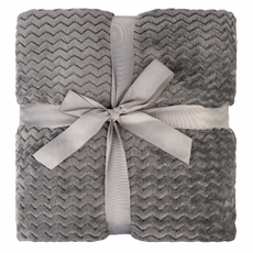 Tarrington House Плед микровелюр графит 250г, 240 x 260см