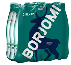 Вода Borjomi минеральная природная лечебно-столовая газированная, 500мл x 12 шт
