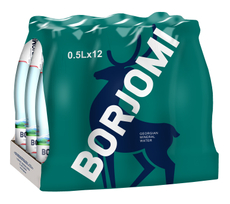 Вода Borjomi минеральная природная лечеб��о-столовая газированная стекло, 500мл x 12 шт