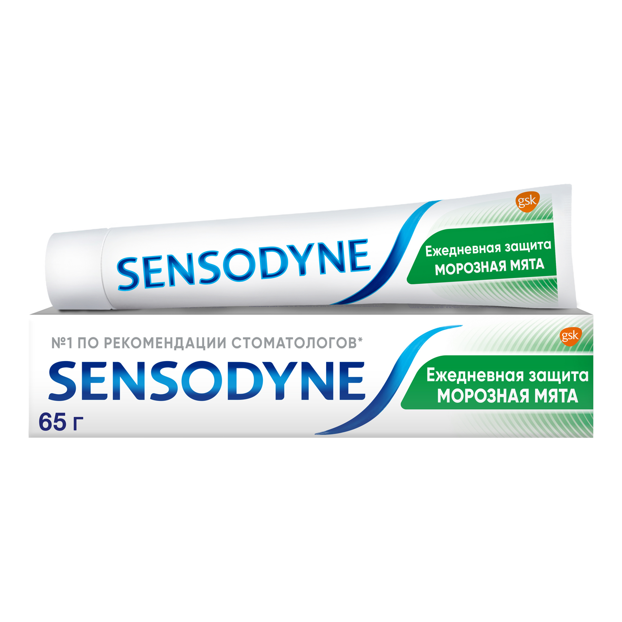 Зубная паста Sensodyne Ежедневная защита для чувствительных зубов морозная  мята с фтором, 75мл купить с доставкой на дом, цены в интернет-магазине